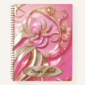 Roos Gold Glitter Sparkles Pink diamonds classy Notitieboek (Voorkant)