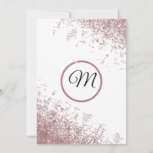 Roos Gold Glitter Sparkles White Maid of Honor Kaart (Achterkant)