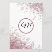 Roos Gold Glitter Sparkles White Weduwenmenu Menu (Achterkant)