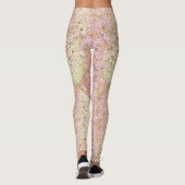 Roos Gold Glitter Sparkly Bling Mode Yoga Pants Leggings (Achterkant)
