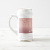 Roos Gold Glitter Sparkly Custom Text Beer Stein Bierpul (Links)