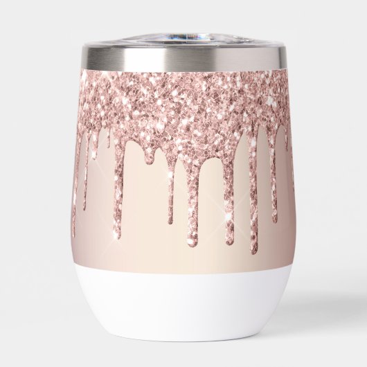 Roos Gold Glitter Sparkly Drips (Voorkant)