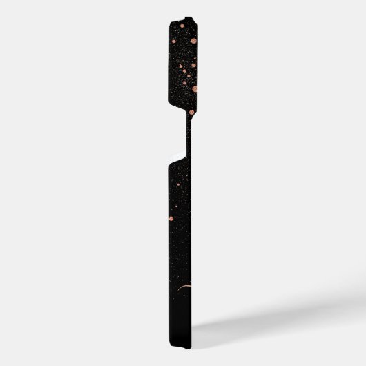 Roos Gold Glitter Sparkly Elegant Glamoureus Scrip iPhone Hoesje (Rechterkant)