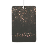 Roos Gold Glitter Sparkly Elegant Glamoureus Scrip Luchtverfrisser (Voorkant)