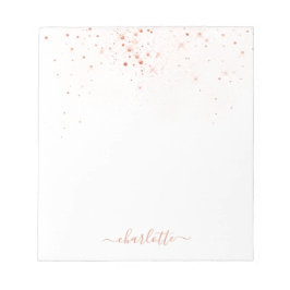 Roos Gold Glitter Sparkly Elegant Glamoureus Scrip Notitieblok