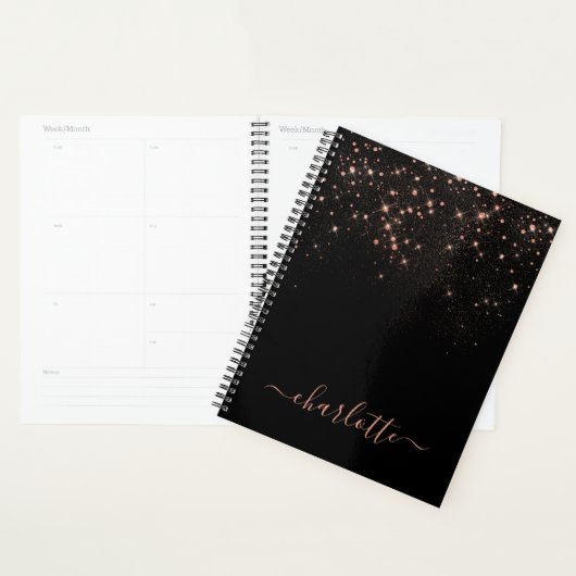 Roos Gold Glitter Sparkly Elegant Glamoureus Scrip Planner (Display)