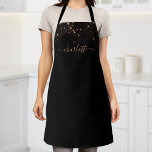 Roos Gold Glitter Sparkly Elegant Glamoureus Scrip Schort<br><div class="desc">Creëer uw eigen gepersonaliseerde zwarte en roos gouden diamantspruitstuk met uw aangepaste moderne handgeschreven scriptnaam.</div>