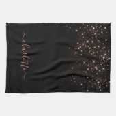 Roos Gold Glitter Sparkly Elegant Glamoureus Scrip Theedoek (Horizontaal)