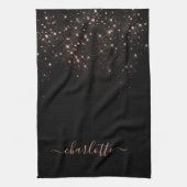 Roos Gold Glitter Sparkly Elegant Glamoureus Scrip Theedoek (Verticaal)