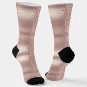 Roos Gold Glitter Sparkly Sokken (Gebogen)