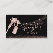 Roos Gold Glitter STenzij het looien van mobiele s Visitekaartje (Voorkant)