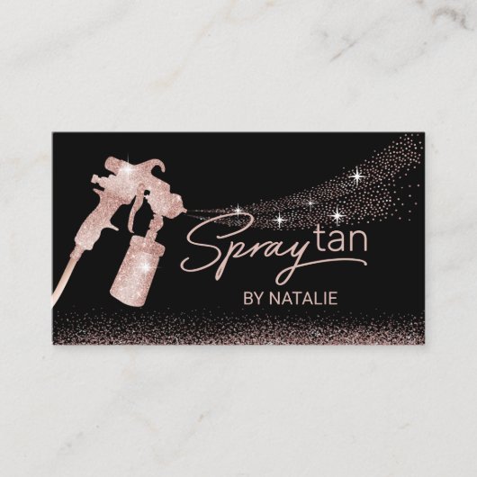 Roos Gold Glitter STenzij het looien van mobiele s Visitekaartje (Voorkant)