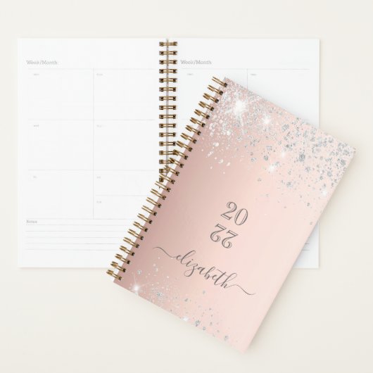 Roos Gold glitter stofmonogram Planner (Display)
