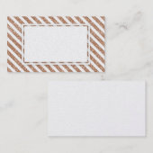 Roos Gold Glitter Stripes Blank Visitekaartje (Voorkant / Achterkant)