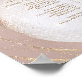 Roos Gold Glitter Stylist Salon Price List Menu Poster (Hoek)