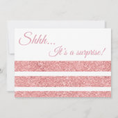 Roos Gold Glitter Surprise 50th Birthday Kaart (Achterkant)