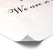 Roos Gold Glitter Sweet 16 Gepersonaliseerd Welkom Poster (Hoek)