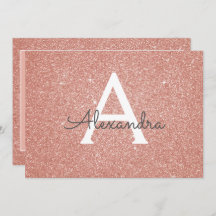 Roos Gold Glitter Sweet 16 Save the Date