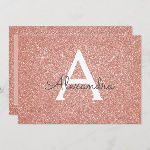 Roos Gold Glitter Sweet 16 Save the Date Kaart