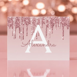 Roos Gold Glitter Sweet 16 Save the Date Kaart