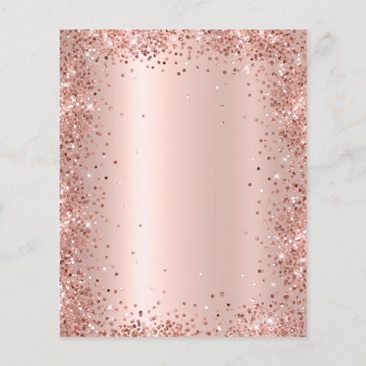 Roos Gold Glitter Sweet 16 verjaardagsuitnodiging (Achterkant)