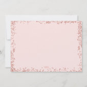Roos Gold Glitter Sweet Sixteen Birthday Foto Kaart (Achterkant)