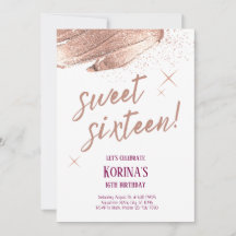 Roos Gold Glitter Sweet Sixteen