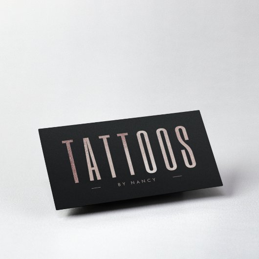 Roos Gold Glitter Tattoos Visitekaartje