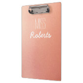 Roos Gold Glitter Teacher  Klembord (Links)