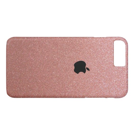 Roos Gold Glitter Thmed Iphone 7 plus hoesje (Achterkant (Horizontaal))