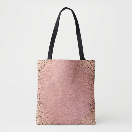Roos Gold Glitter Tote Bag (Voorkant)