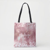 Roos Gold Glitter Tote Bag (Voorkant)