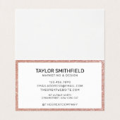 Roos Gold Glitter Trendy Elegant Lashes Hair Nails Visitekaartje (Binnenkant ongevouwen)