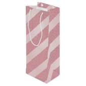 Roos Gold Glitter Trendy Sjabloon Elegant Moderne Wijn Cadeautas (Achterkant Gekanteld)