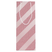 Roos Gold Glitter Trendy Sjabloon Elegant Moderne Wijn Cadeautas (Achterkant)