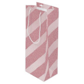 Roos Gold Glitter Trendy Sjabloon Elegant Moderne Wijn Cadeautas (Voorkant Gekanteld)