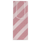 Roos Gold Glitter Trendy Sjabloon Elegant Moderne Wijn Cadeautas (Voorkant)