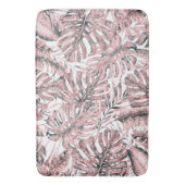 Roos Gold Glitter Tropical Palm Leaves Island Chic Badmat (Voorkant Verticaal)
