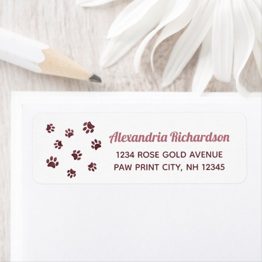 Roos Gold Glitter-verfprinters Etiket (Insitu)