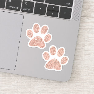 Roos Gold Glitter-verfprinters Sticker