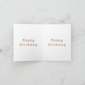 Roos Gold Glitter Verjaardag Kaart (Binnen)