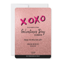 Roos Gold Glitter Virtual Galentine Valentijn