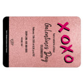 Roos Gold Glitter Virtual Galentine Valentijn Magneet (Horizontaal)