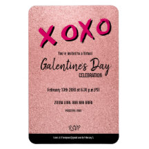 Roos Gold Glitter Virtual Galentine Valentijn