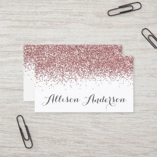 Roos Gold Glitter Visitekaartjes