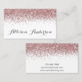 Roos Gold Glitter Visitekaartjes (Voorkant / Achterkant)