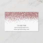 Roos Gold Glitter Visitekaartjes (Achterkant)