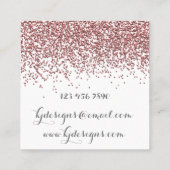 Roos Gold Glitter Visitekaartjes (Achterkant)