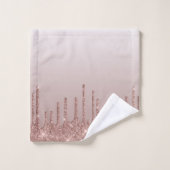 Roos Gold Glitter vloeibare schijven Bad Handdoek (Wasdoekje)