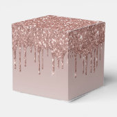 Roos Gold Glitter vloeibare schijven Bedankdoosjes (Achterkant)